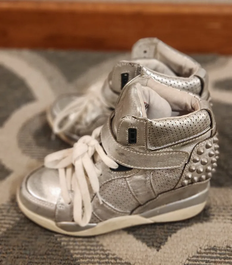 Silver Marc Ecko Wedge Sneakers thumbnail