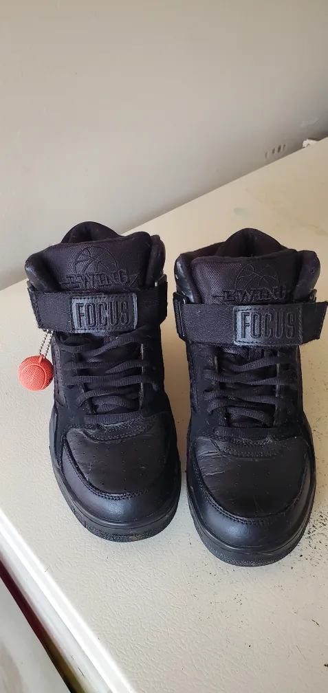 🔥 Ewing Focus High-Tops – Black – US 6 🔥 thumbnail