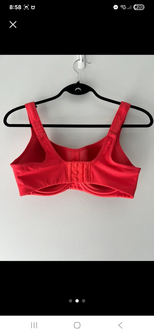 New Wacoal Sports Bra - Size 32C Coral image indicator(3)