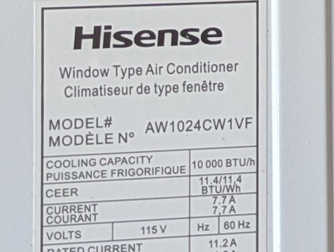 Hisense 10,000 BTU Smart Window AC (New)
