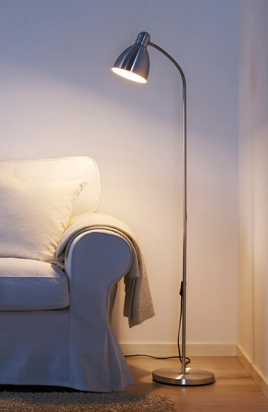 IKEA Floor Lamp - Silver Colour thumbnail