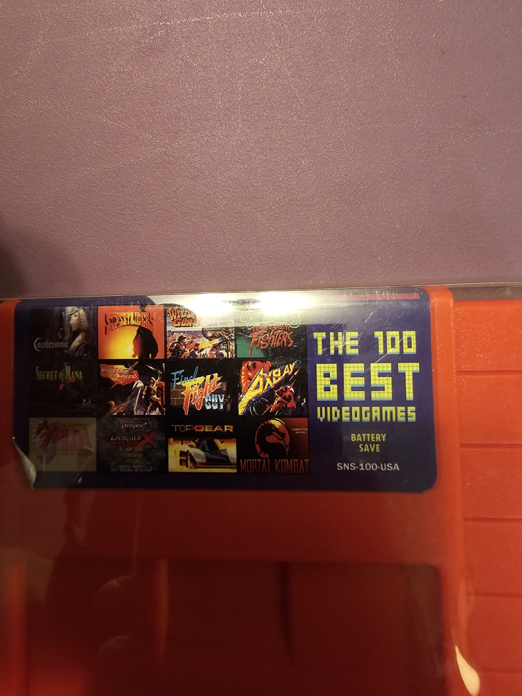 100 in 1 Multi Game Classic Game Cartridge - New