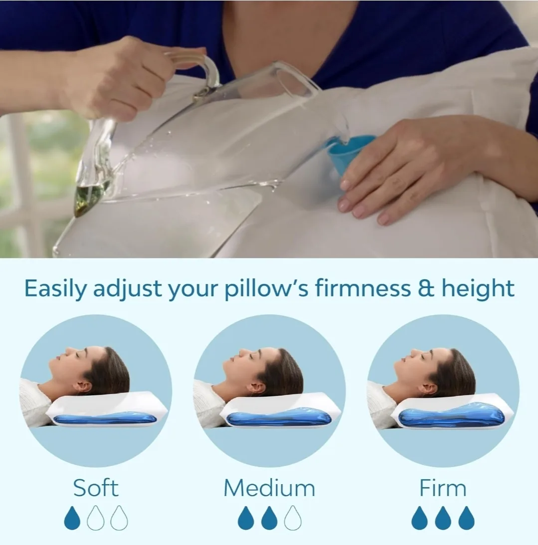 Mediflow Fibre Water Pillow, Adjustable Bed Pillow for Neck Pain image indicator(6)