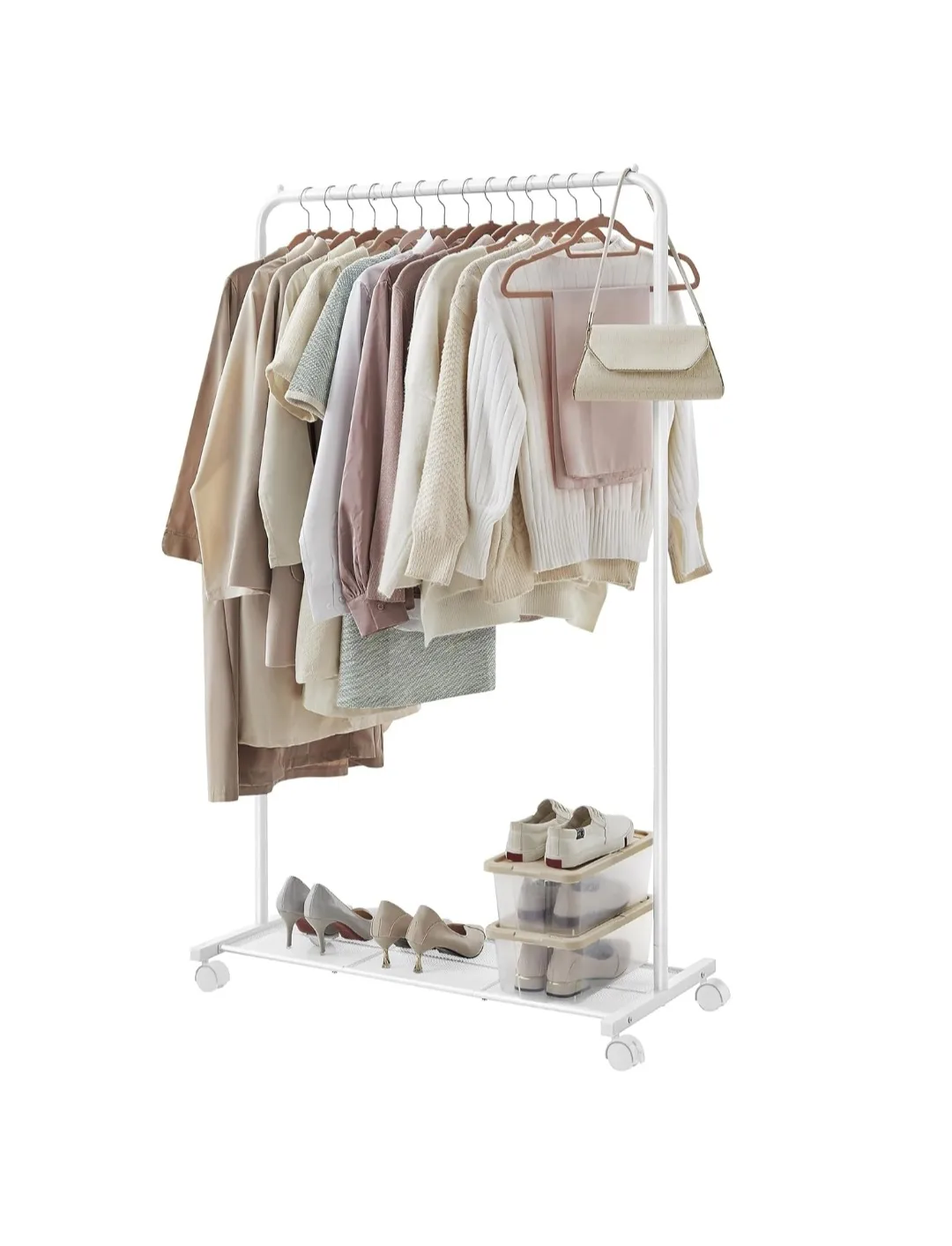 SONGMICS White Clothes Rack, 35.8" thumbnail