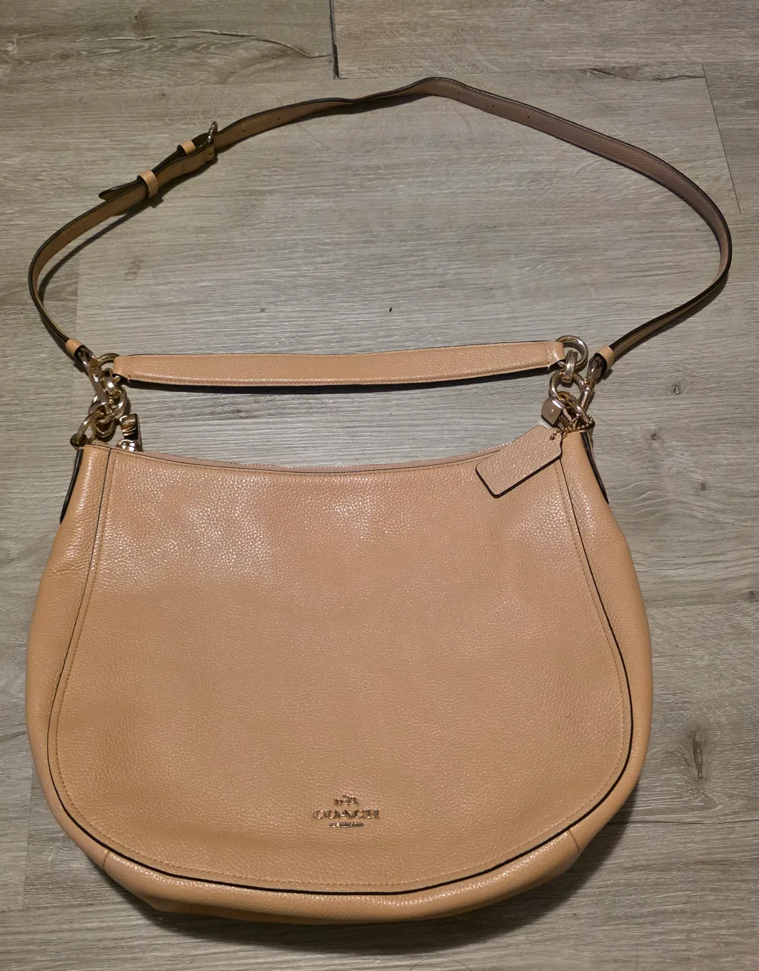 Coach Leather Shoulder Bag Saddle Tan thumbnail