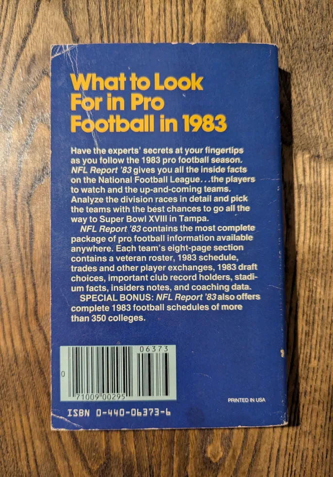 NFL Report '83 Official NFL Television Guide image indicator(3)