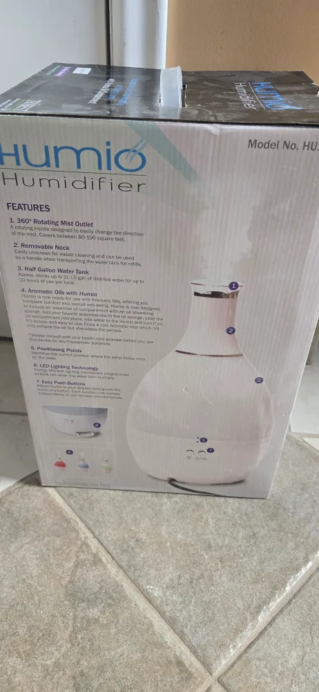 Humio Ultrasonic Cool Mist Humidifier - New in Box! image indicator(3)