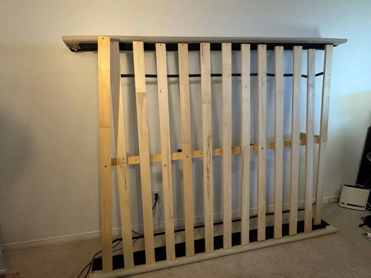 White Faux Leather Upholstered  Double Bed Frame - Disassembled image indicator(7)