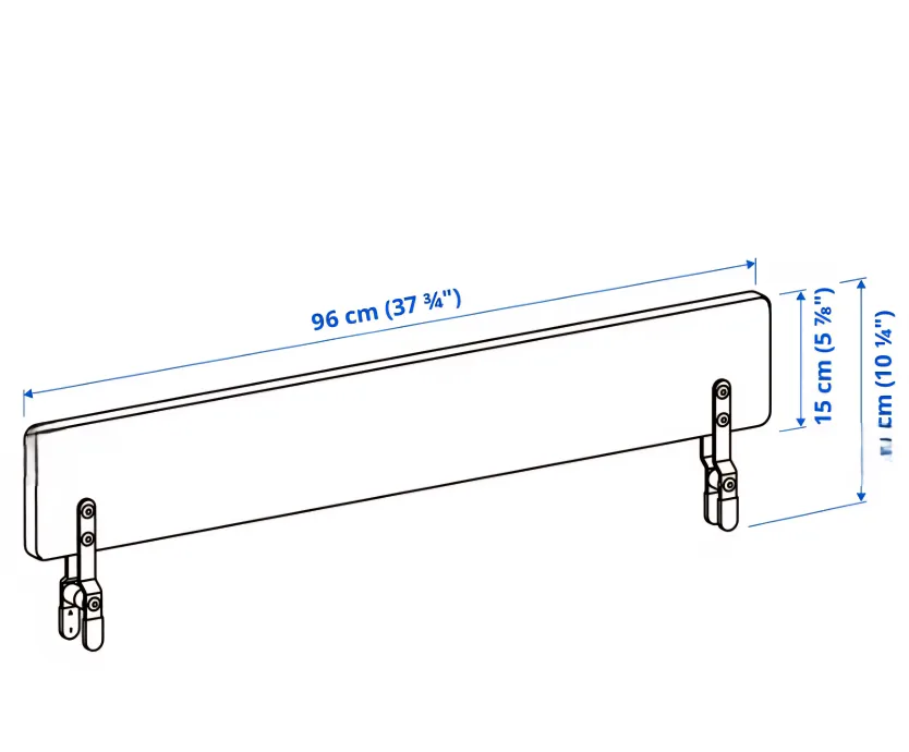 IKEA Nattapa Bed Guard Rail - White image indicator(4)