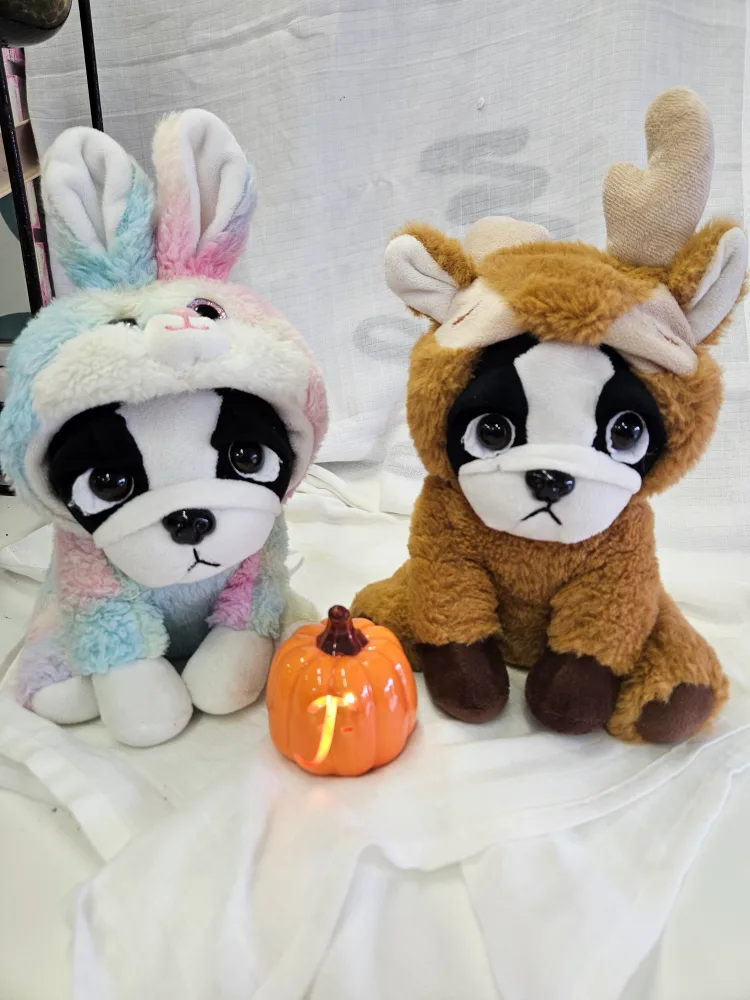 Dog Plushies in Bunny and Deer Costume thumbnail