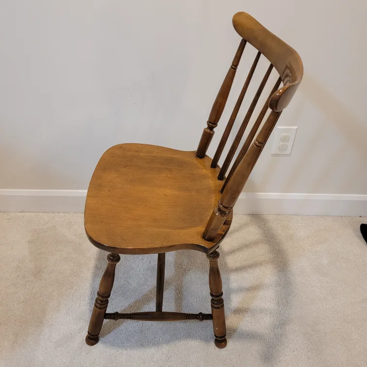 Antique Wooden Spindle Back Dining Chair image indicator(2)