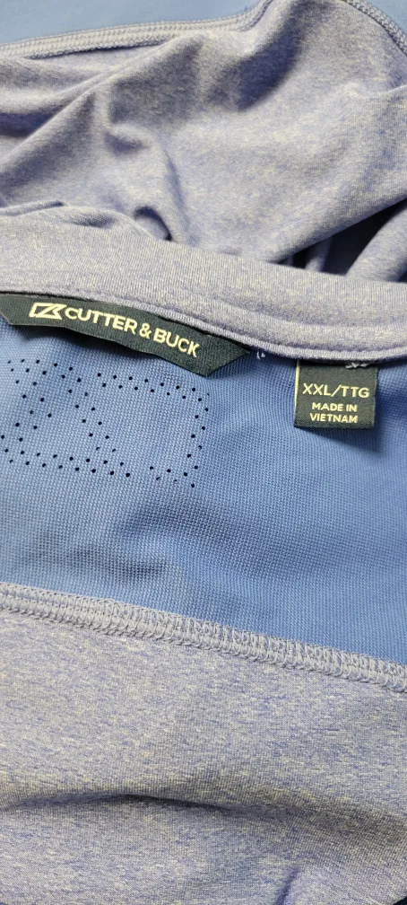 Cutter and Buck Wicking Blue Long Sleeve Top XXL image indicator(7)