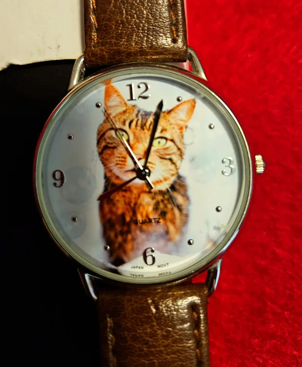 Rachael Hale Quartz Watch with Cat Design thumbnail