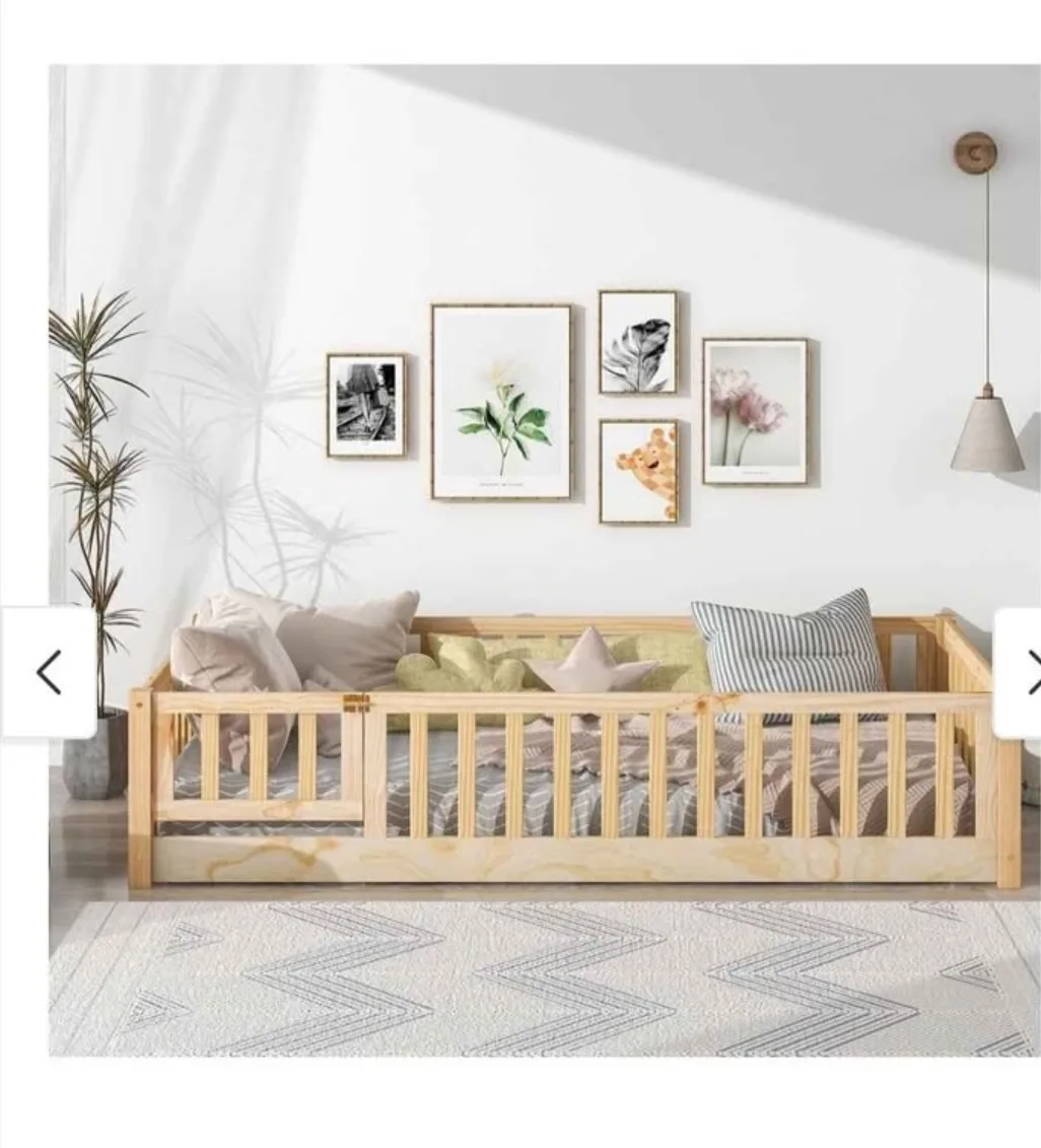 Wooden Convertible Baby Playpen/Toddler Bed thumbnail