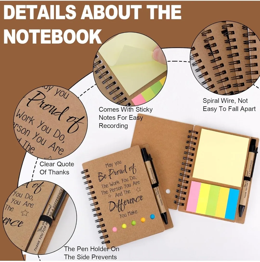 4 sets of Spiral Notes, Notepads, Pens & Gift bags - New image indicator(3)