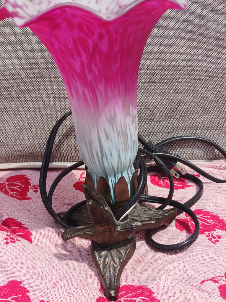 Pink Floral Accent Lamp