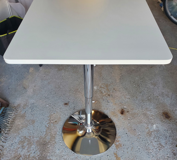 Square White Bar Table - photo 2