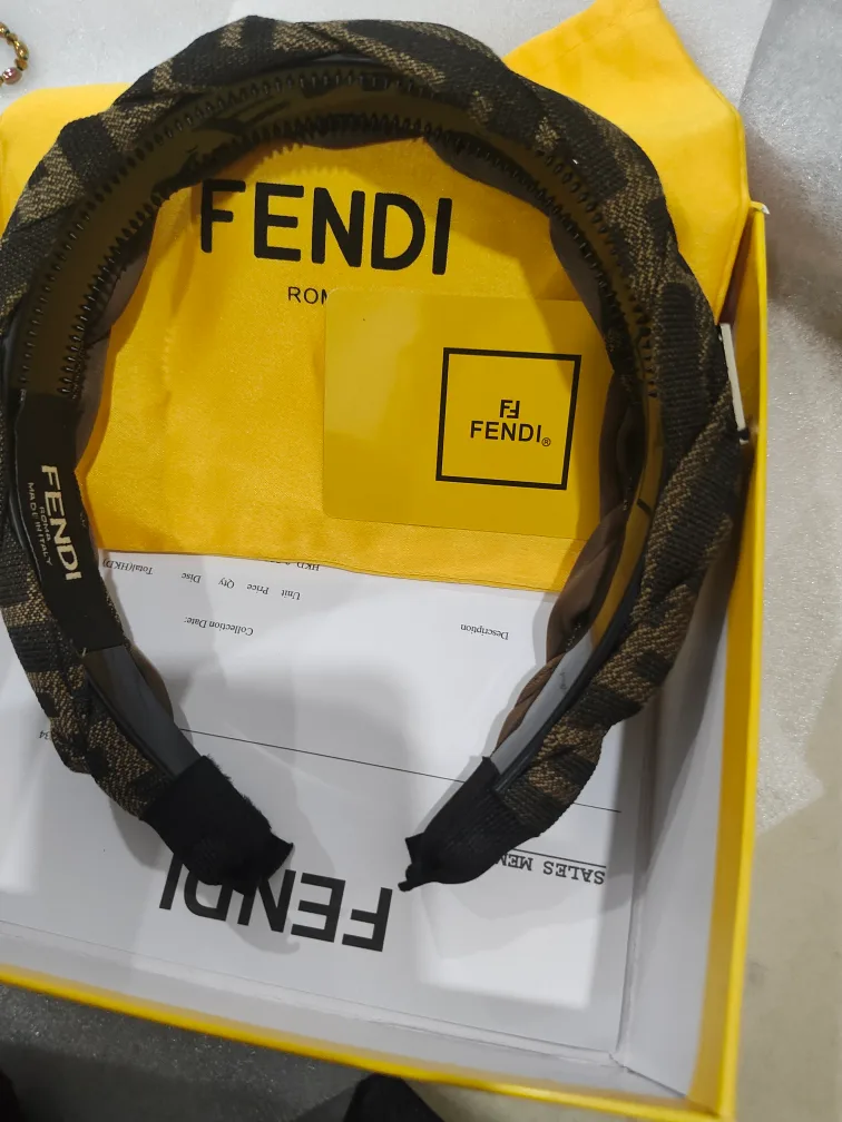 Fendi Brown Braided Headband image indicator(4)