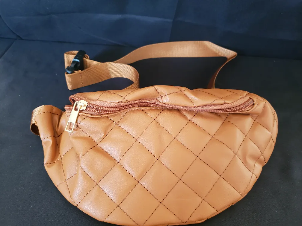 Brown Quilted Fanny Pack - New thumbnail