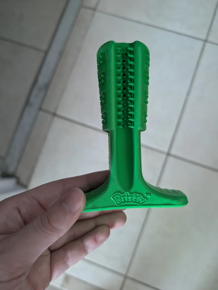 Bristly Dog Toothbrush Tou - Green thumbnail
