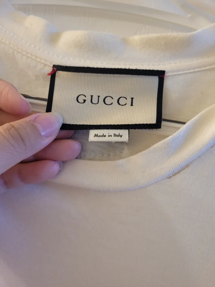 Authentic Gucci White Cotton T-Shirt image indicator(2)