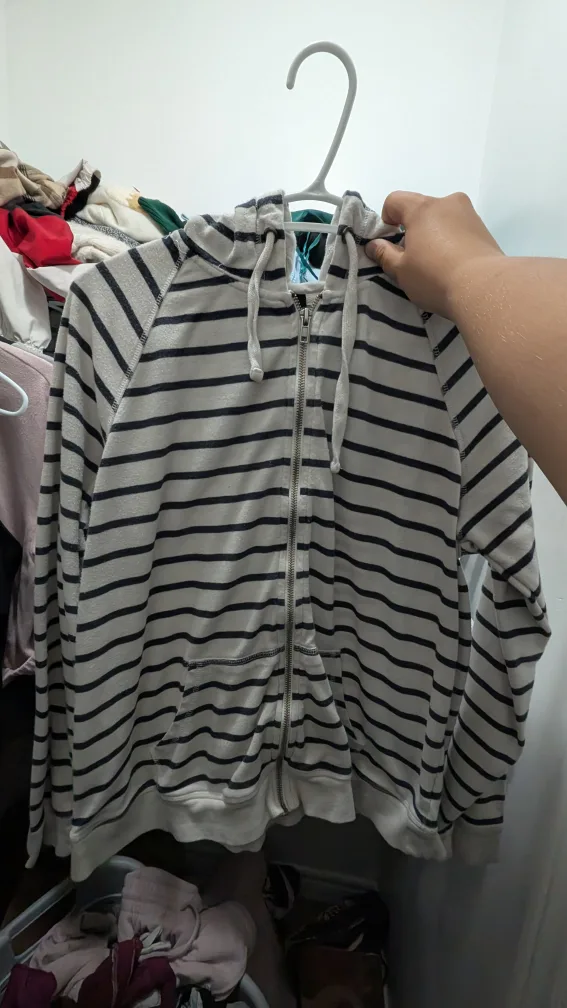 Striped Zip-Up Hoodie thumbnail