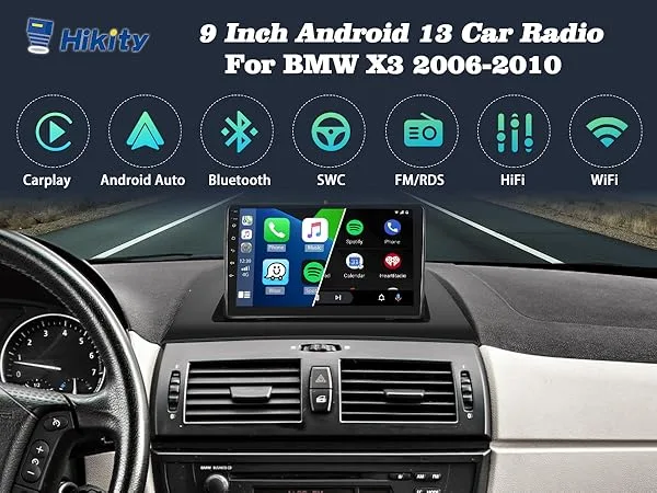 NEW! 9 Inch Android touchscreen for BMW X3 2006-2010 image indicator(3)