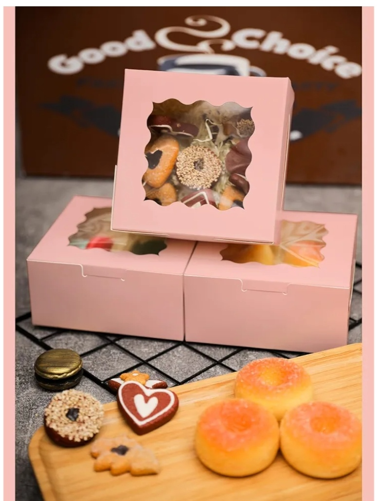 Pink Bakery Boxes with Window