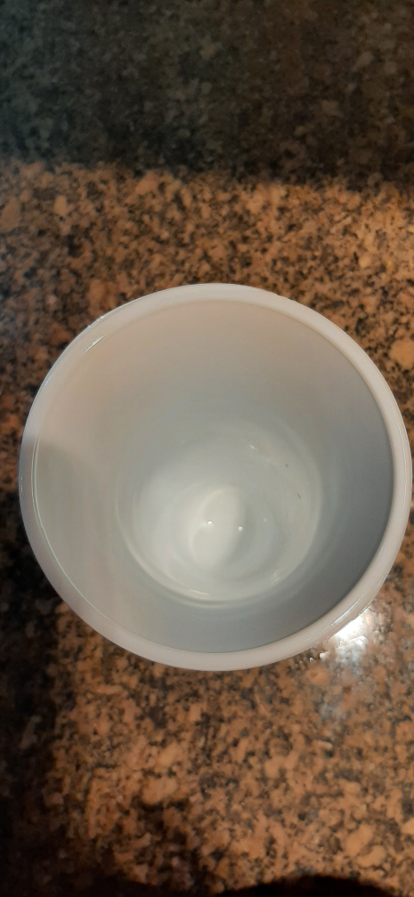 Vintage White Milk Glass Vase with Grape Design - photo 3