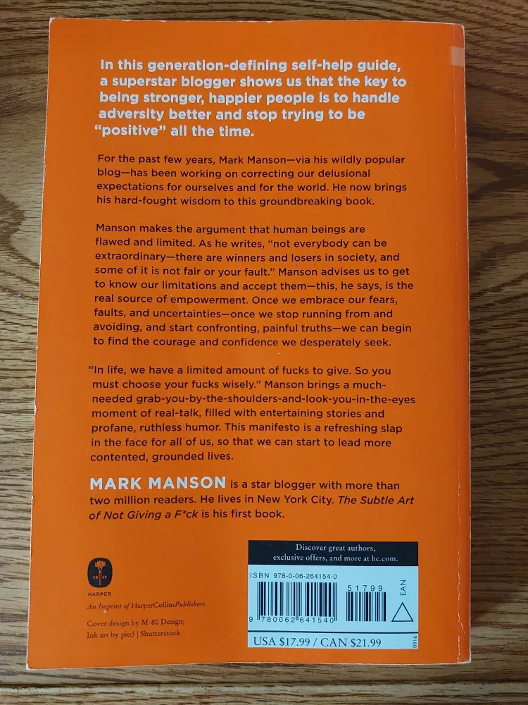 The Subtle Art of Not Giving a F*ck by Mark Manson image indicator(2)
