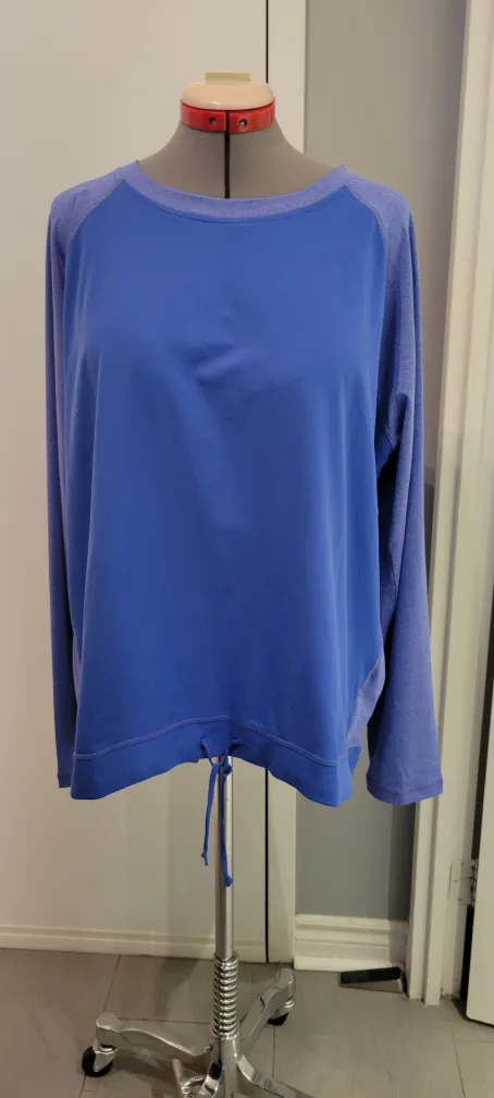 Cutter and Buck Wicking Blue Long Sleeve Top XXL image indicator(2)