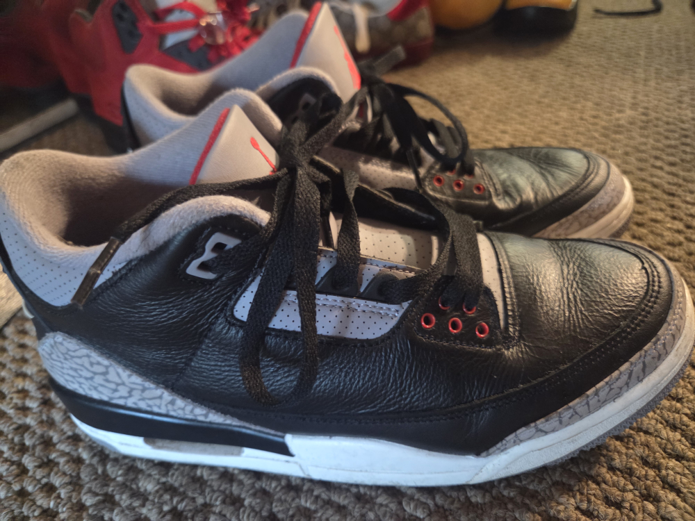 Nike Air Jordan 3 Retro Black/Grey - photo 2