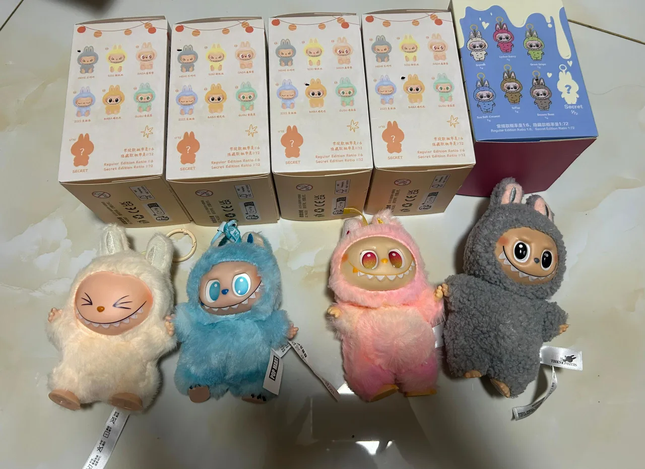 Pop Mart The Monsters Blind Box Plush Keychains thumbnail