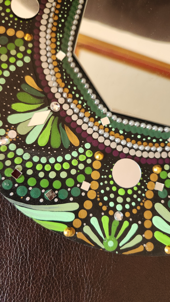 Hand-Painted Decorative Mirror mandala - photo 2