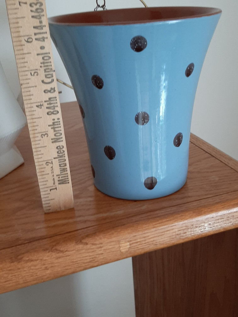 Rosanna Imports Blue Polka Dot Vase
