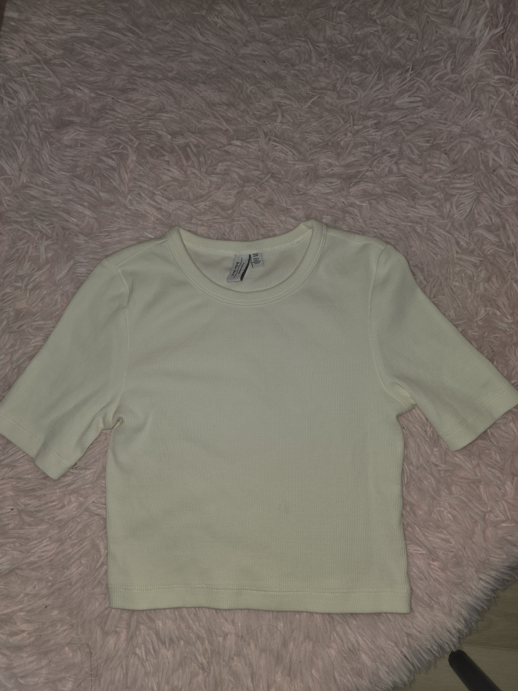 & Other Stories Paris Atelier Ribbed Crop Top - Size US 0/2