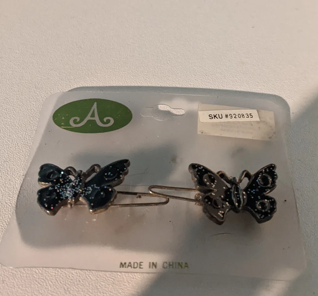 Butterfly Hair Clips - New on Card thumbnail