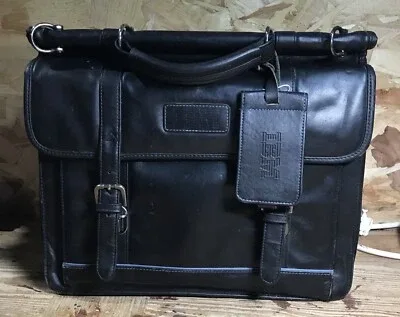 Tragus Black Leather Briefcase thumbnail