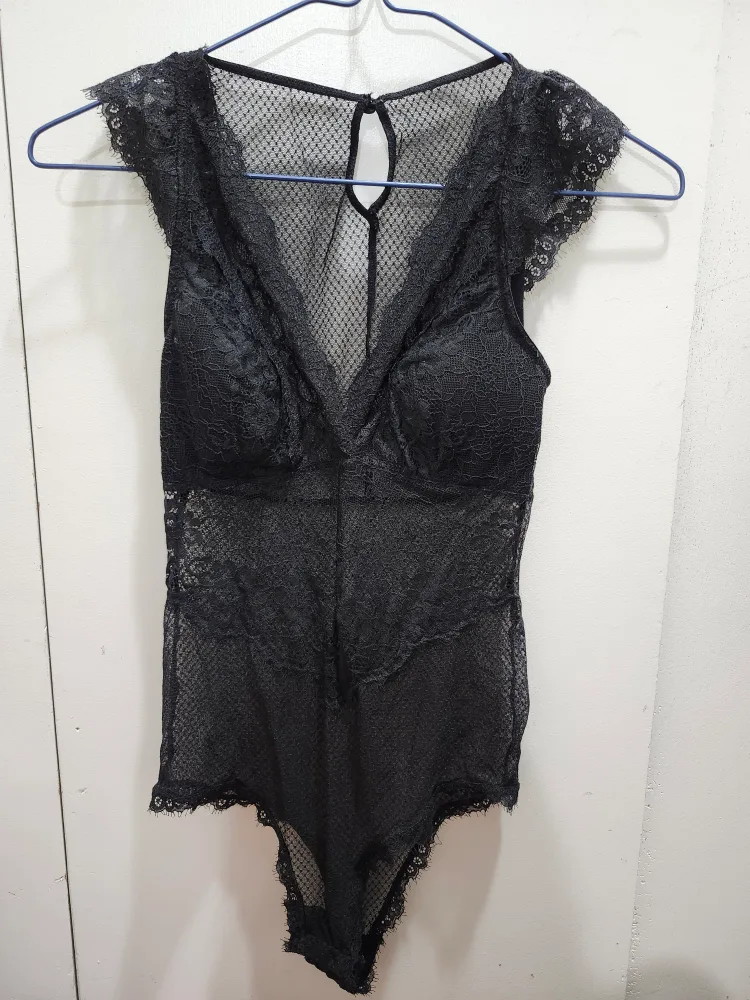 H&M Black Lace Bodysuit thumbnail
