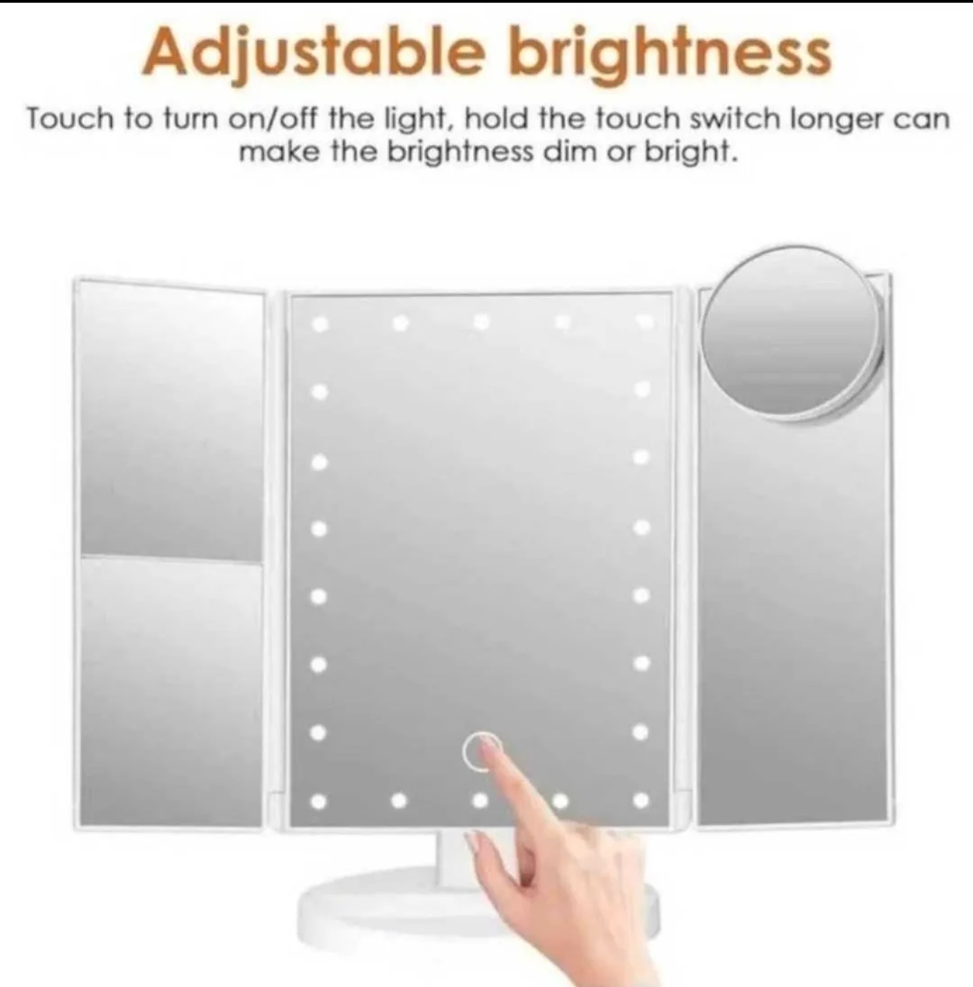 Leewent Trifold Makeup Mirror image indicator(8)
