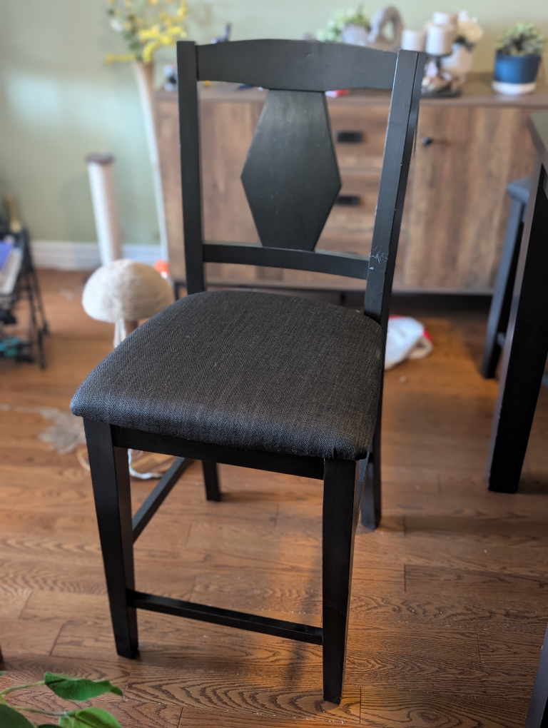 Dark Brown/black Dining Table with 4 Chairs - photo 3
