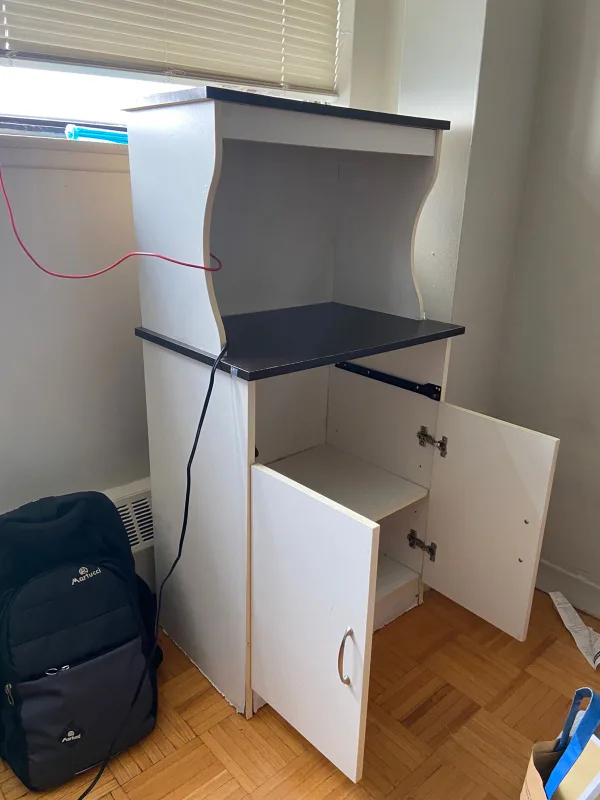 White & Black Storage Cabinet image indicator(2)