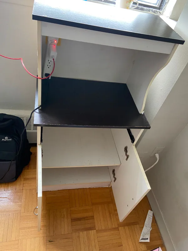 White & Black Storage Cabinet image indicator(3)