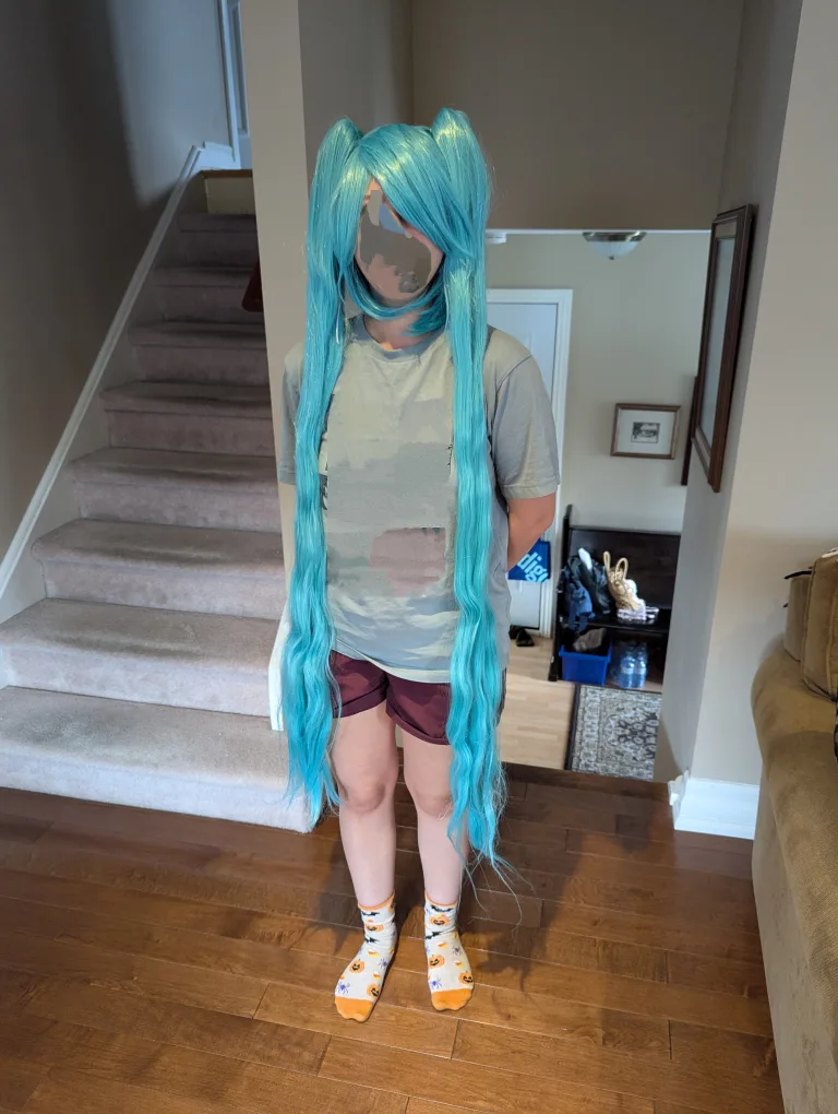 Hatsune Miku Cosplay Wig - Turquoise image indicator(2)