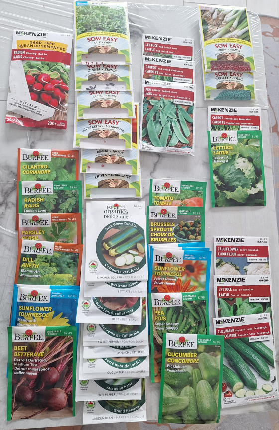 Seed Packets & Burpee Seed Starting Tray