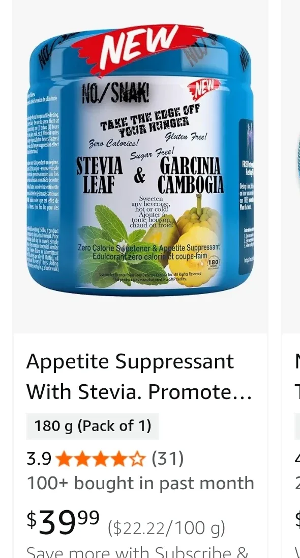 No/Snak! Stevia Leaf & Garcinia Cambogia Appetite Suppressant thumbnail