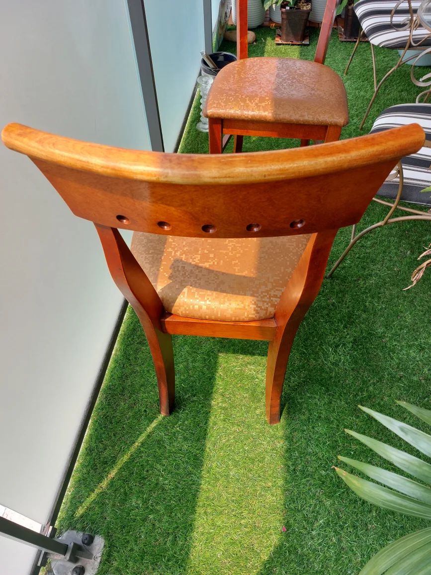 4 sturdy wooden dining chairs