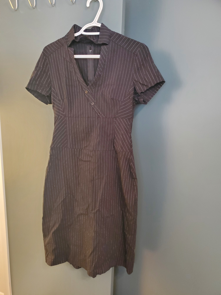 Le Chateau Pinstripe Dress - Size M