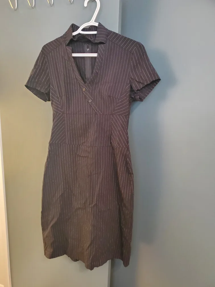 Le Chateau Pinstripe Dress - Size M