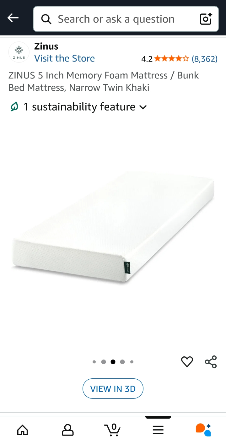 Zinus 5-Inch Memory Foam Narrow Twin Mattress - photo 3